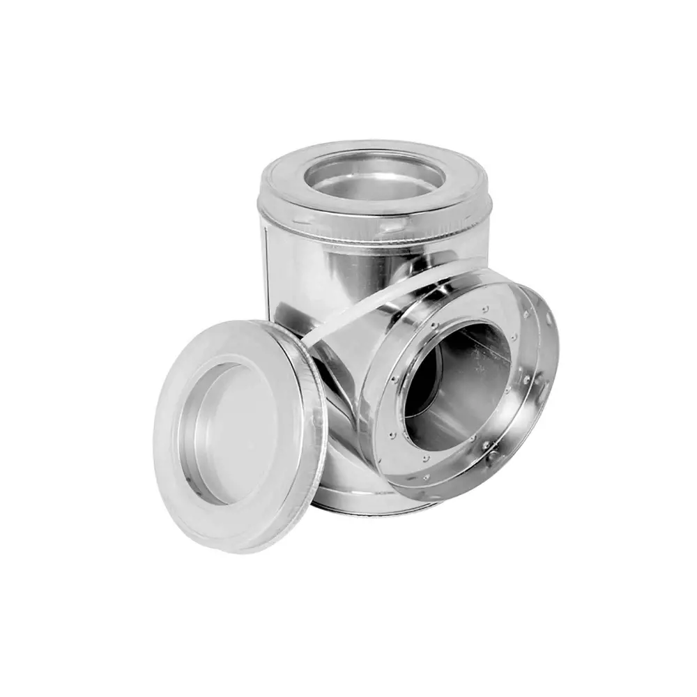 Insulated Tee Plug, 6'' Chimney