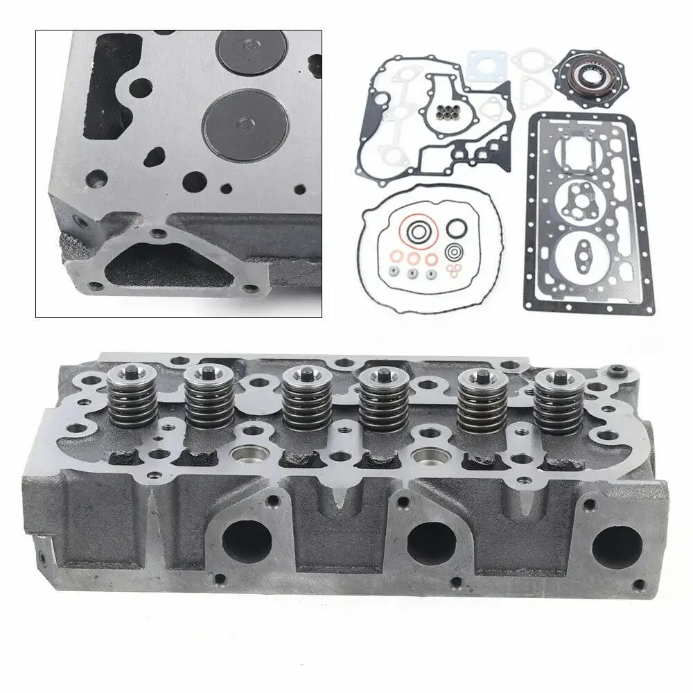 Complete Cylinder Head and Full Gasket Kit 7247453 Kubota Engine D902 Bobcat Travel Track Loader MT55 MT85