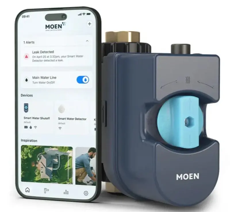 Moen 900-006 Water Monitor and Shut-Off Valve, 1 , NPT, 175 psi Pressure, Warm alloy Body