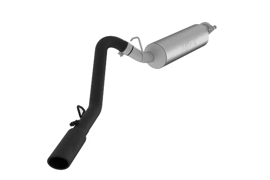2000-06 Jeep Wrangler TJ MBRP 2.5in Cat Back Exhaust System Individual Exit - Black Coated