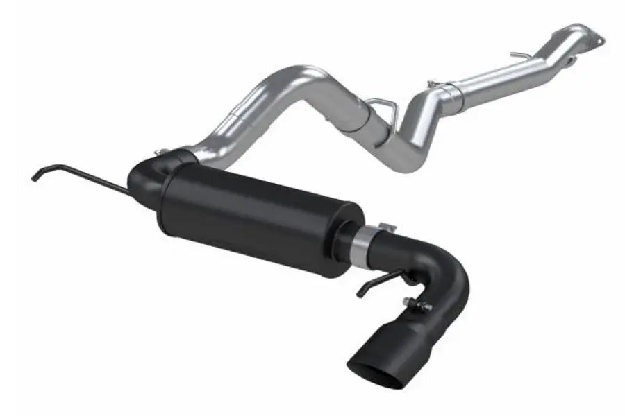2021-25 Ford Bronco MBRP 3in Cat-Back Exhaust System - Black Aluminized Chromed - Single Side Exit