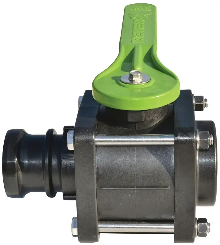 Emerald Leaf VF204FP Ball Valve, 2 x 2 Connection, Female NPT x Male, 125 psi Pressure, Manual Actuator