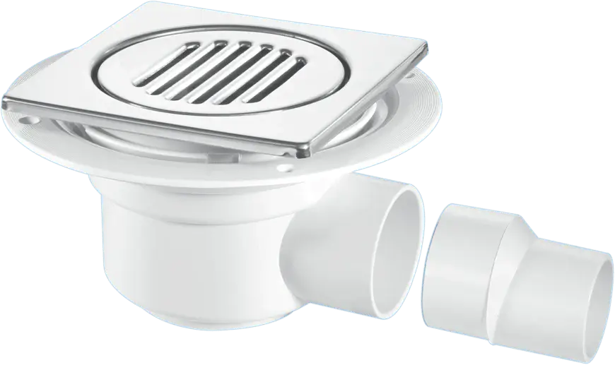 McAlpine TSG50-T150SS 50mm Water Seal Trapped Gully, Clamp Ring and Cover Plate, 2" Horizontal Outlet and 2" x 1½" Socket...