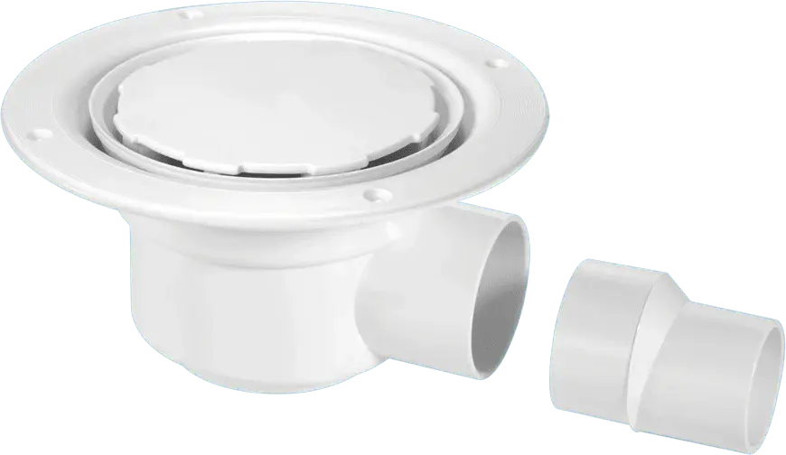 McAlpine TSG50WH-NSC 50mm Water Seal Trapped Gully, Clamp Ring and Cover Plate, 2" Horizontal Outlet and 2" x 1½" Socket ...