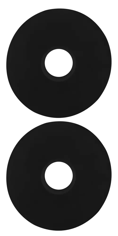 ISOGAS112DBL Black Polycarbonate gasket 1-1/2" Dia Pair