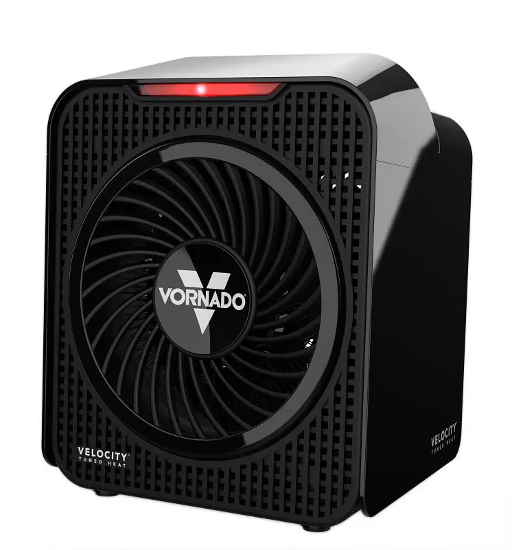 Vornado Velocity 1 Series EH1015706 Personal Space Heater, 120 V, 375, 750 W, 2559 Btu Heating, 2-Heating Stage, Charcoal