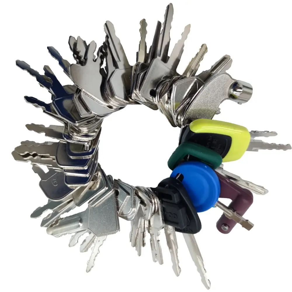 30 Pcs Ignition Key Caterpillar CAT Komatsu Kubota Case John Deere JCB NH Volvo Dense Equipment : Platinum Series