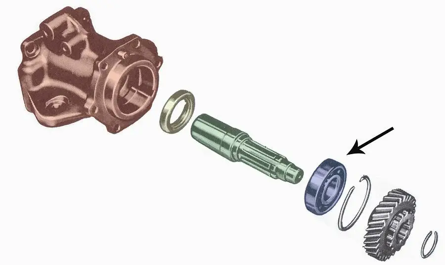 Transmission Adapter Bearing, Automatic or Hand-powered, 1966-77 Ford Bronco