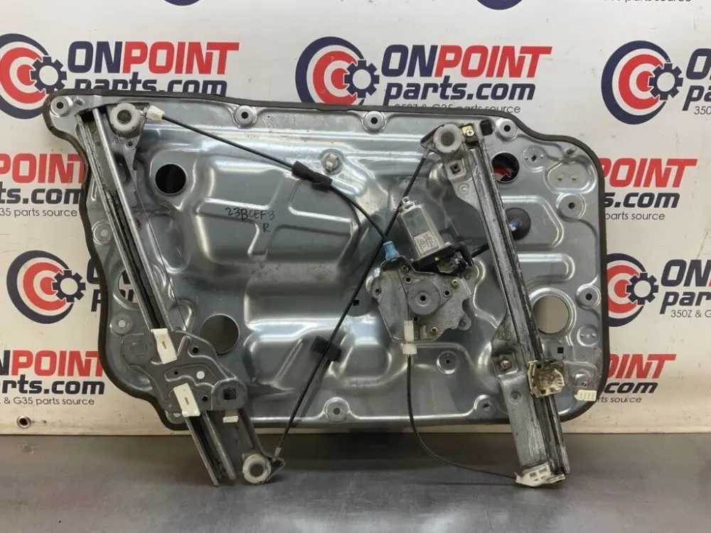 Manual Crank 2003 Infiniti V35 G35 Passenger Window Regulator Motor Assembly OEM 23BCEF3