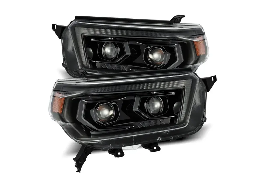 2010-13 Toyota 4Runner AlphaRex Pro Series Halogen Projector Head Lights, Alpha Onyx