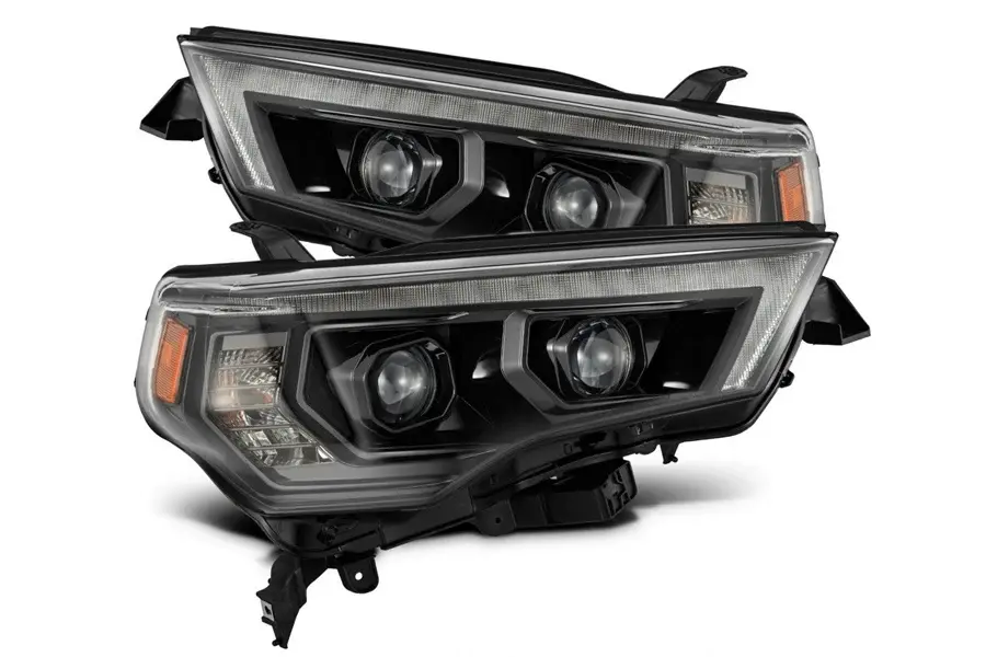 2014-10 Toyota 4Runner AlphaRex MK II Pro Series Halogen Projector Head Lights, Alpha Midnight