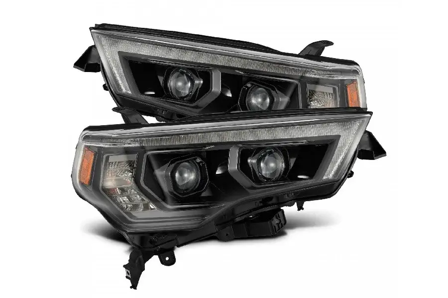 2014-24 Toyota 4Runner AlphaRex MK II Luxx Series LED Projector Headlights Alpha - Ebony