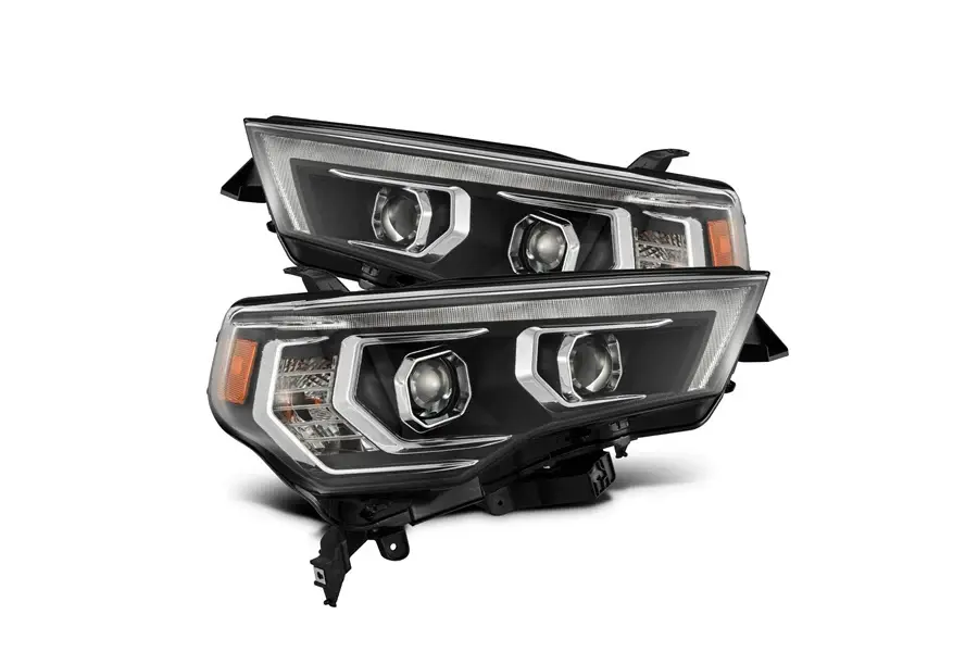 2014-24 Toyota 4Runner AlphaRex LUXX Series LED Projector Headlights, Jet-black