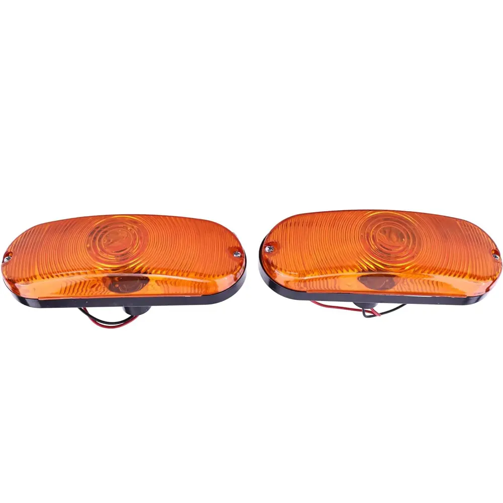 2pcs Amber Turn Signal Lamp D135384 Emergency Airy Asembly Case 580K 580L 580M 580N 585G 586H 586G Ship to US