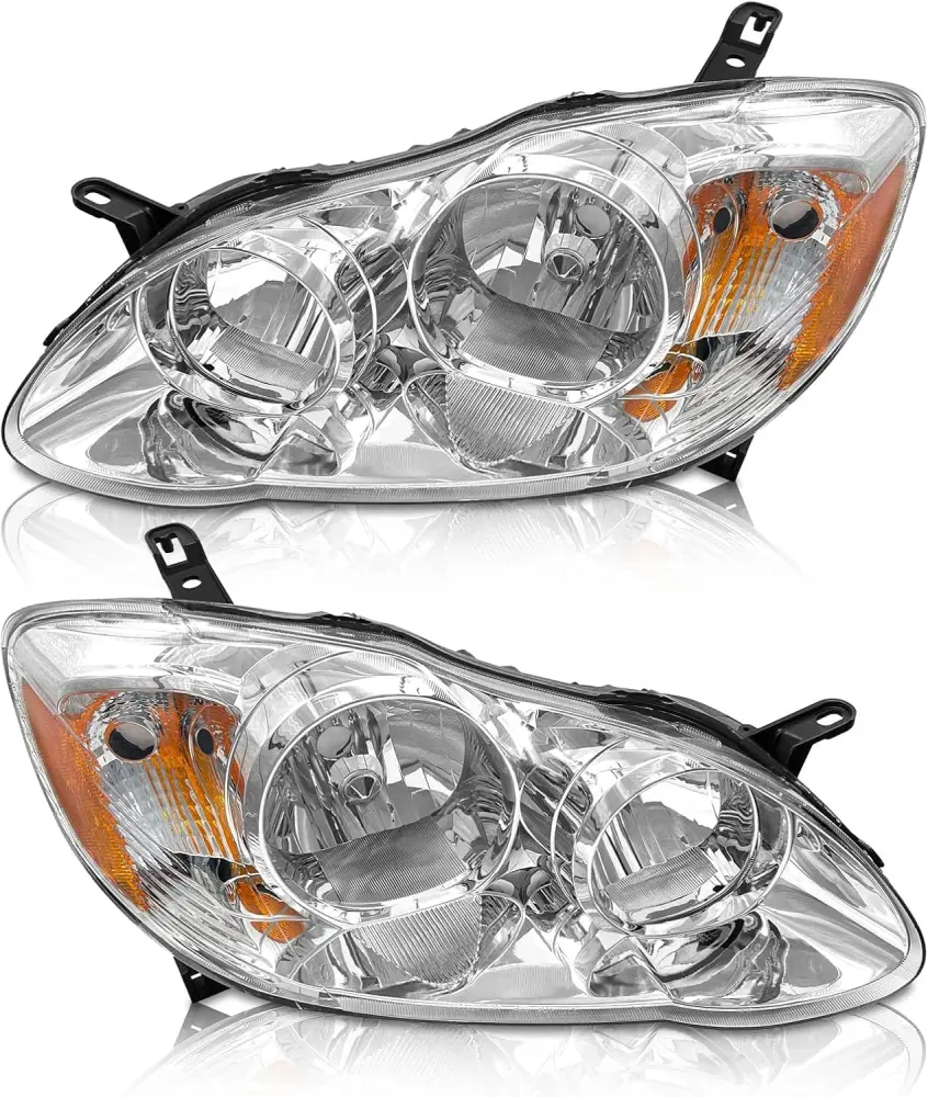 TopAutoGear Headlight 2003-2008 Toyota Corolla Headlights 03-08 Corolla Chromium
