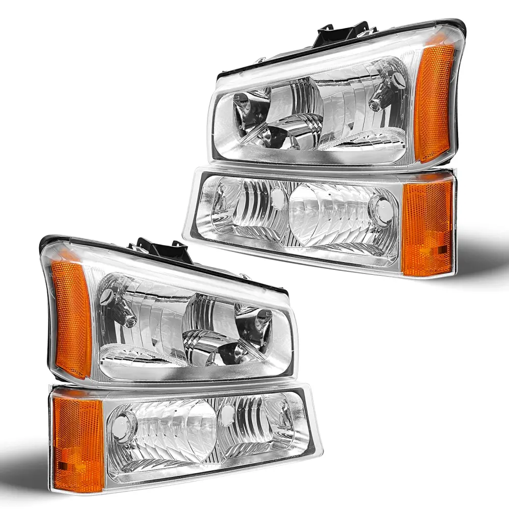 TopAutoGear Headlight Assembly 2003-2006 Chevy Silverado/03-06 Avalanche 1500 2500 3500