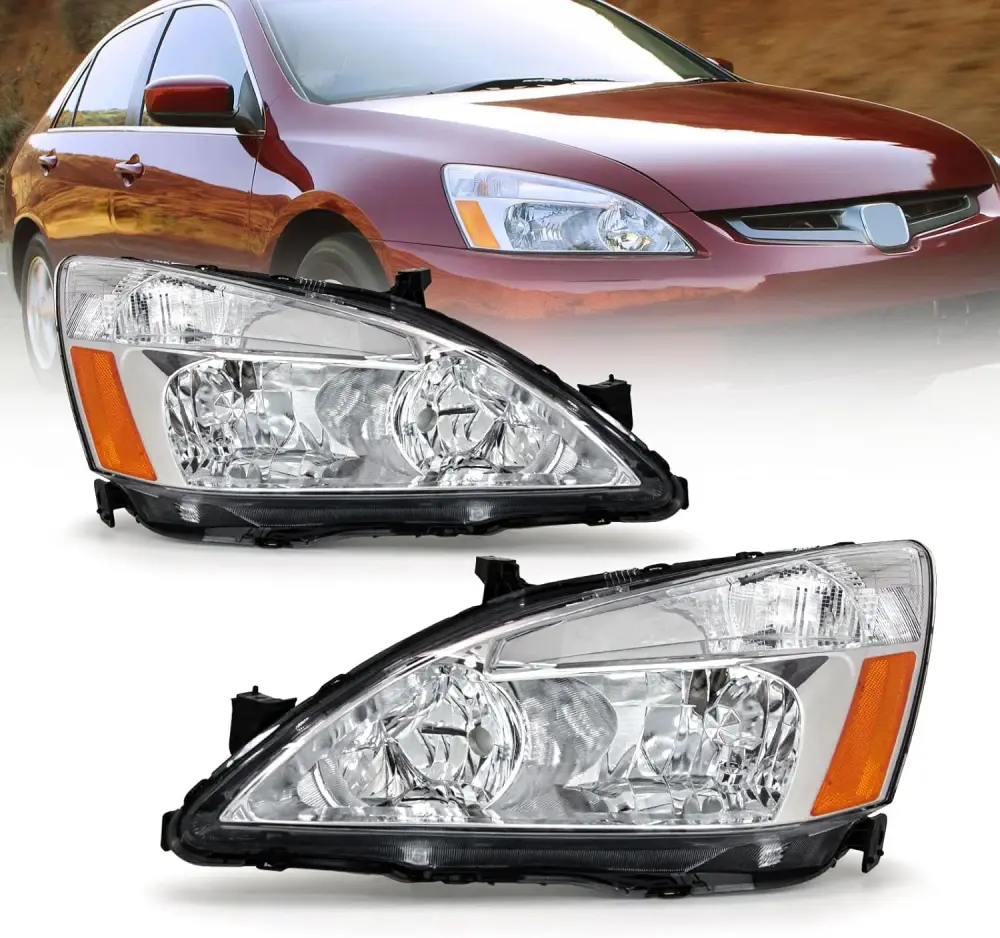 TopAutoGear Headlight Assembly Connects to 2003-2007 Honda Accord