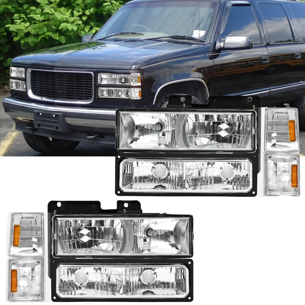 TopAutoGear Headlight Assembly Supports 1994-1998 GMC C10