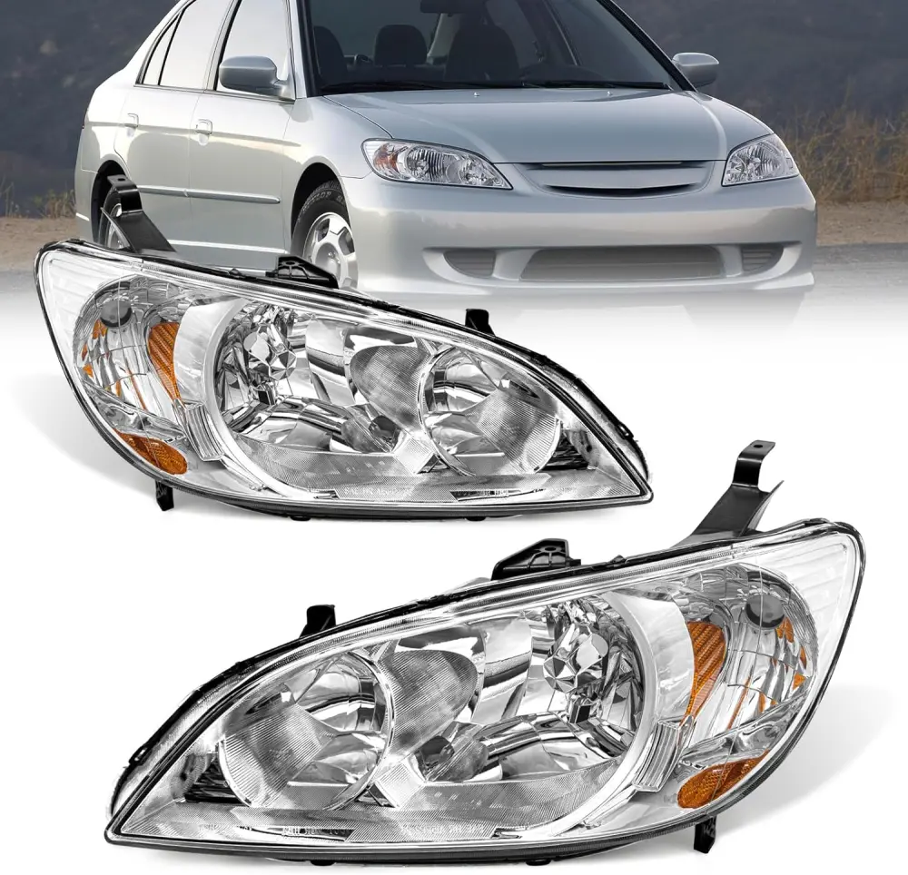 TopAutoGear Headlight Assembly Supports 04 05 2004-2005 Assembly Compatible