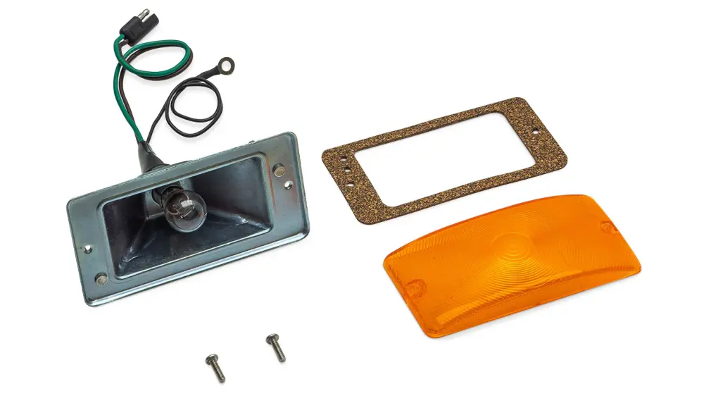 Turn Signal Bucket Assembly w/Amber Lens, 1969-77 Ford Bronco