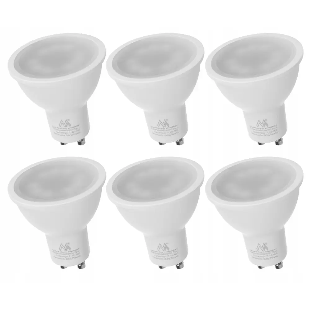 Maclean MCE435 NW 6x LED Bulb, GU10, 5W, 220-240V~, 50/60Hz, Neutral Alabaster, 4000K, 400 Lumens
