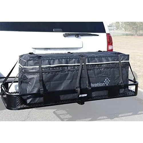 Premium Leather Hitch bag - 100 % Waterproof Modular Hitch Tray Cargo carrier bag