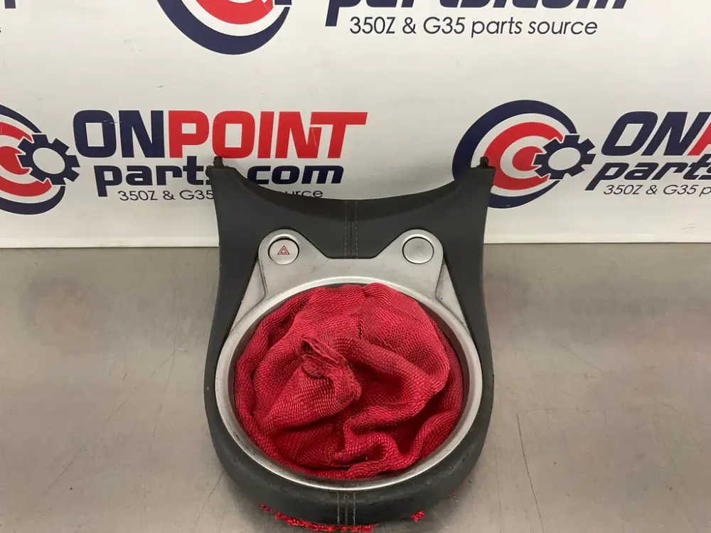 2009 Nissan 370Z Center Console Hand-crank Shift Boot Trim Hazard Switch OEM 15BKJDC