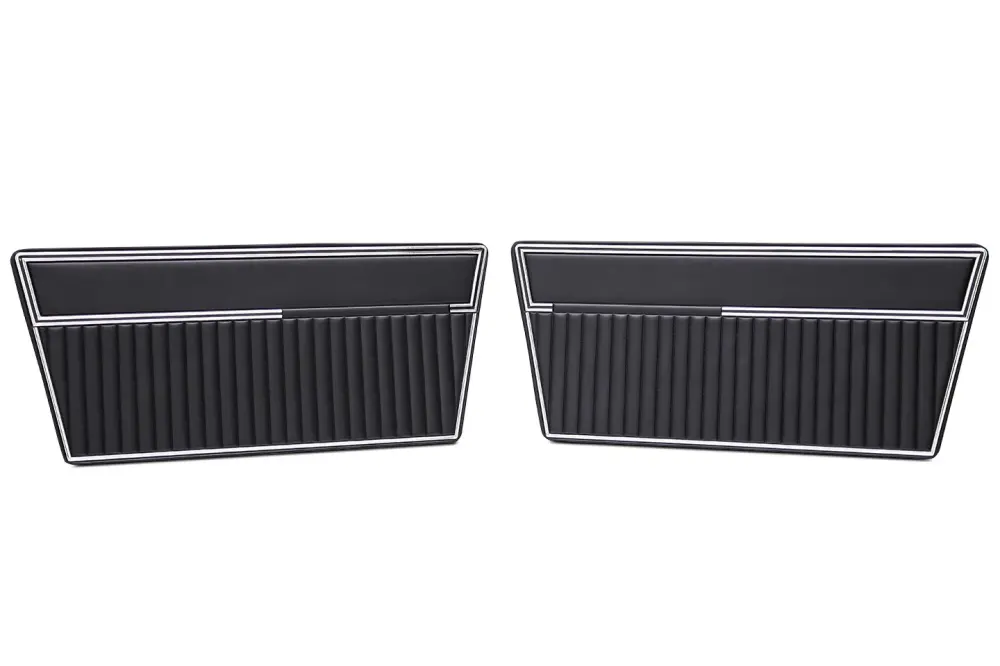 Door Panels - Deluxe, Uniform Black, Pair, 1968-77 Ford Bronco