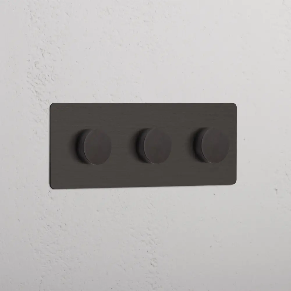 Kew Threefold 3x Dimmer Switch - Bronze