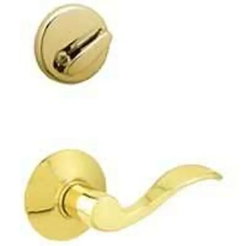 Schlage F59ACC605RH Handleset Interior Trim, Wave, 1 Grade, Thumbturn Lock, Keyed Different Key, Metal, Vivid Brass
