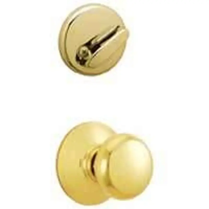 Schlage F Series F59PLY605 Handleset Interior Trim, 1 Grade, Mechanical Lock, Metallic, Bright Brass, Lever Handle