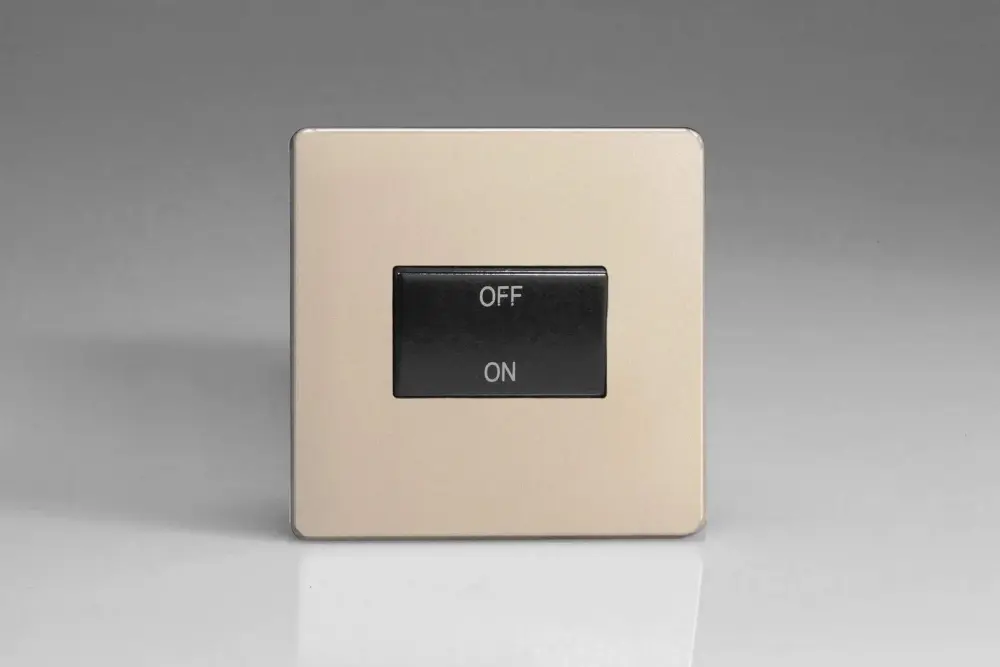 Varilight 10A Fan Isolating Switch (3 Pole) Satin Chromium XDNFIBS