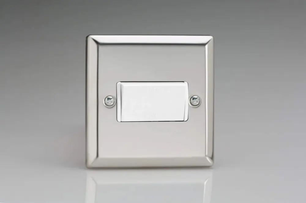 Varilight 10A Fan Isolating Switch (3 Pole) Mirror Chromium XCFIW