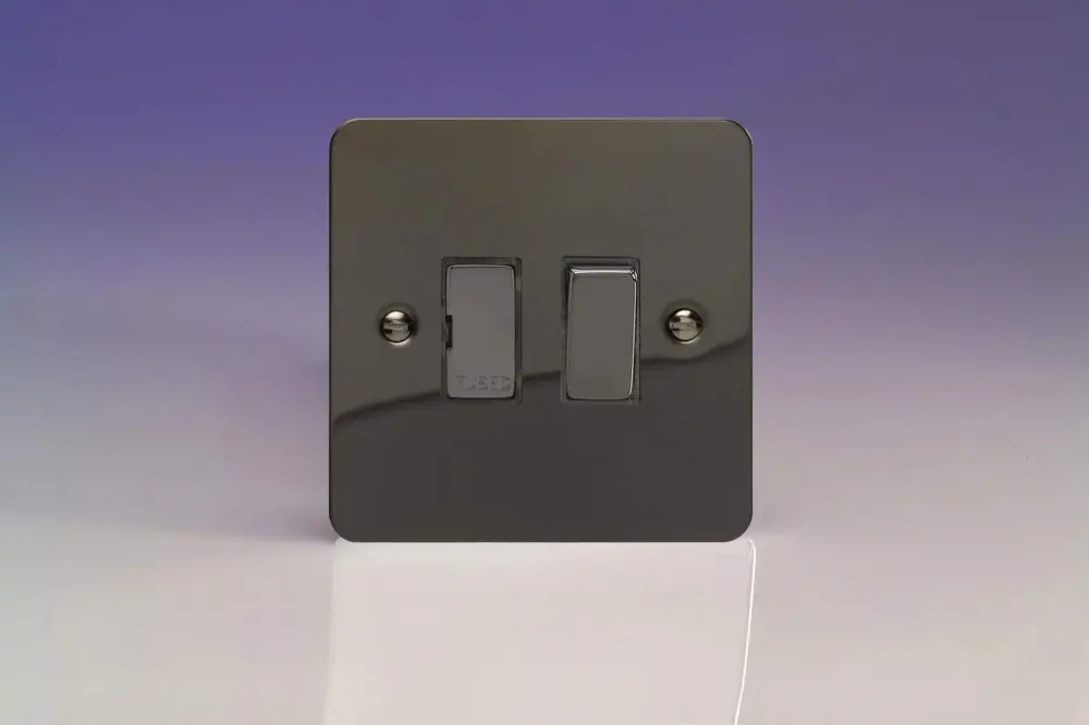 Varilight 13A Switched Fused Spur Steel Inserts Iridium XFI6D