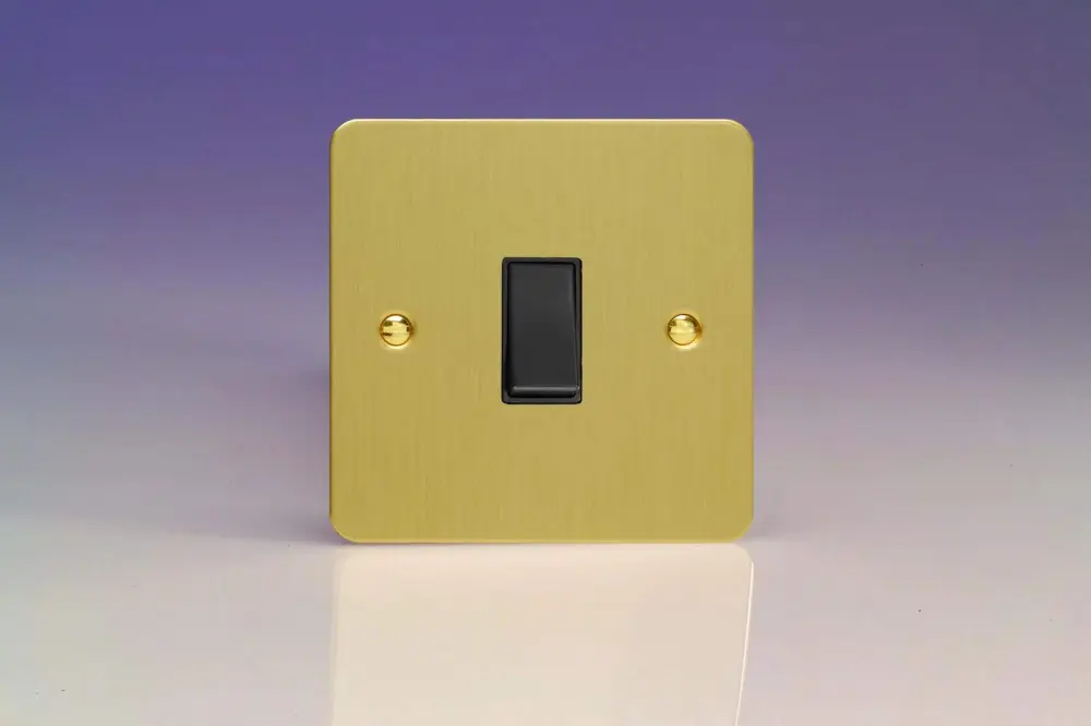 Varilight 1-Gang 10A Retractive Switch Brushed Warm alloy XFBBPB