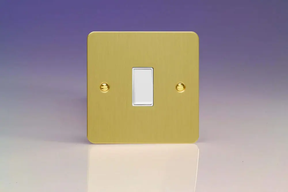 Varilight 1-Gang 10A Retractive Switch Textured Brass XFBBPW