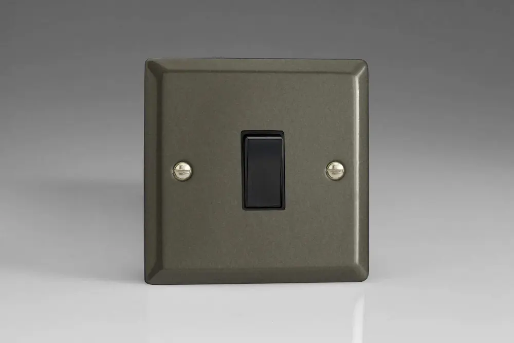 Varilight 1-Gang 1 or 2W 10A Switch Graphite XP1B