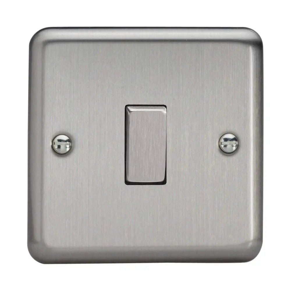 Varilight 1-Gang Intermediate Switch Matt Shiny metal XS7D