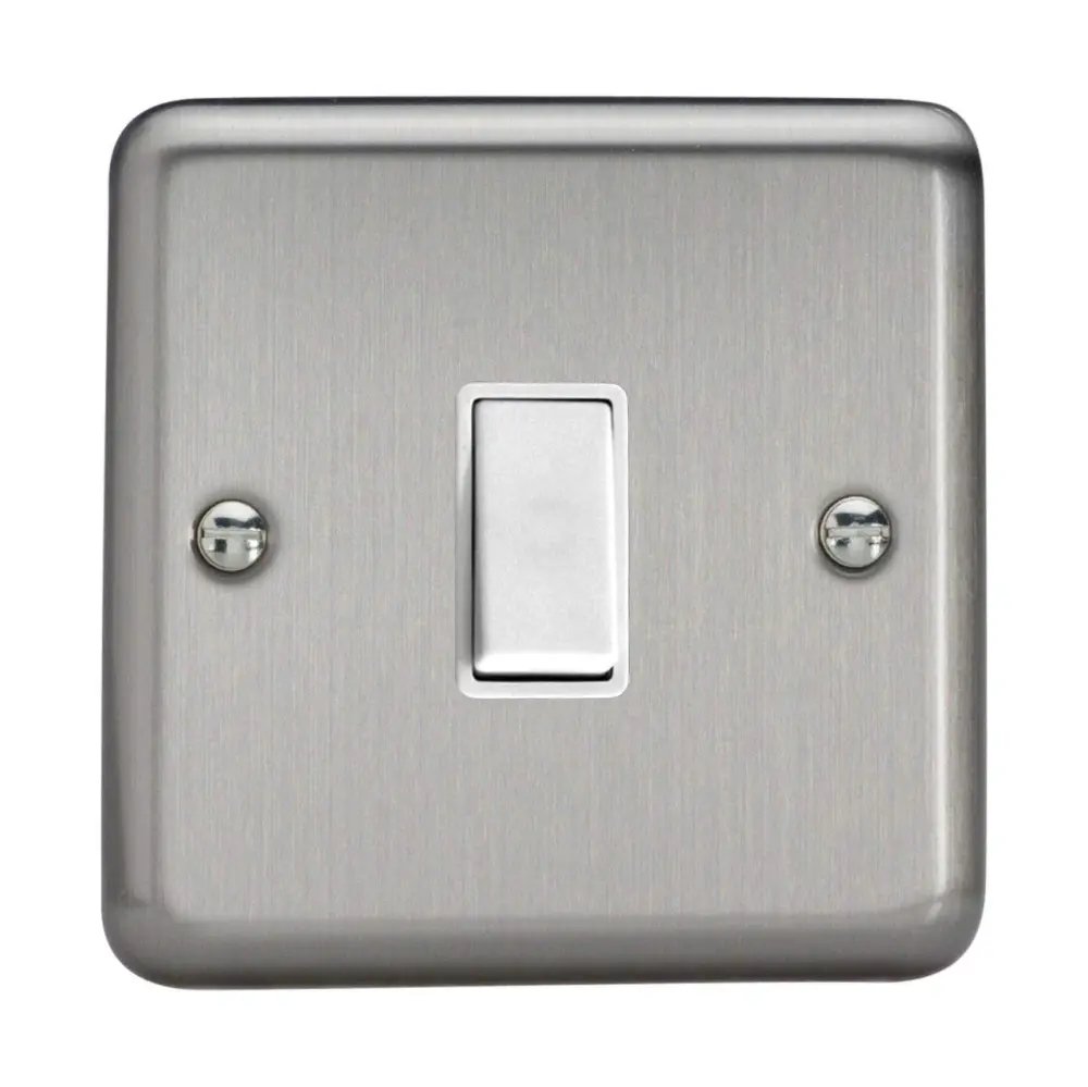 Varilight 1-Gang 6A Retractive Switch (Bell Switch) Matt Chromium XSBPW