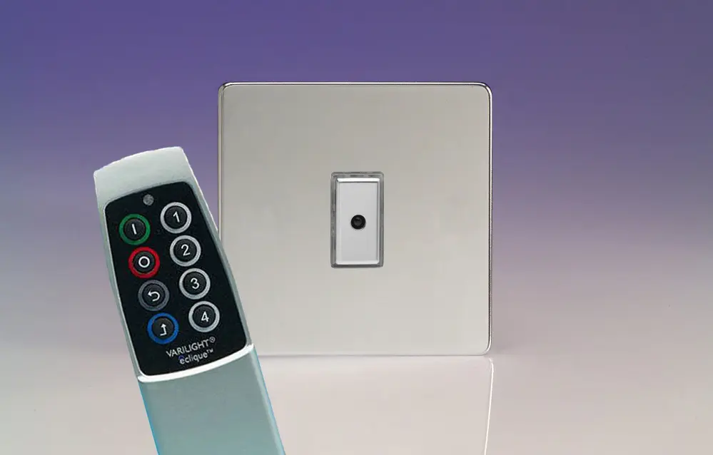 Varilight JDCE101S Dimmer Switch 1-Gang Smooth Chrome