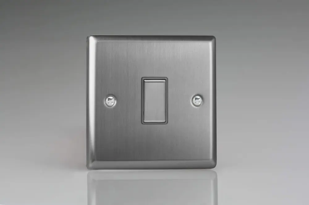 Varilight JTES001 Archetypal Brushed Steel 1-Gang Touch Dimming Slave (use V-Pro Master)