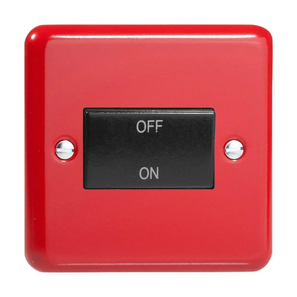 Varilight Pillar Box Ruby Fan Isolator Switch Black Insert