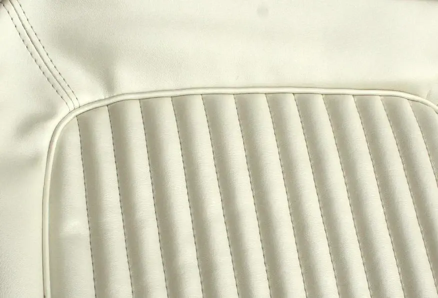 Pearl White Rear Bench Seat Vinyl Upholstery, 1966-77 Ford Bronco