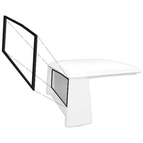 Half Cab Rear Window Seal, Plain, 1966-77 Ford Bronco