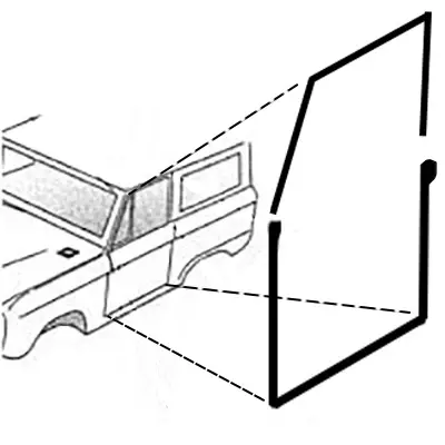 Upper & Lower Door Seals, 1966-77 Ford Bronco 6-Month Coating