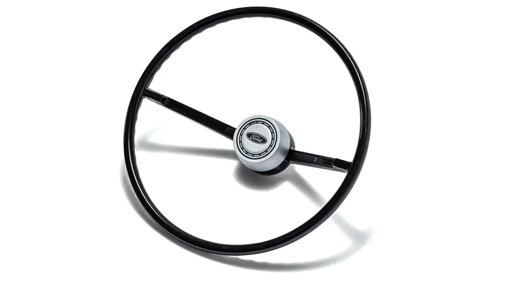 Steering Wheel - OE Style w/Argent Horn Button, 1966-77 Ford Bronco