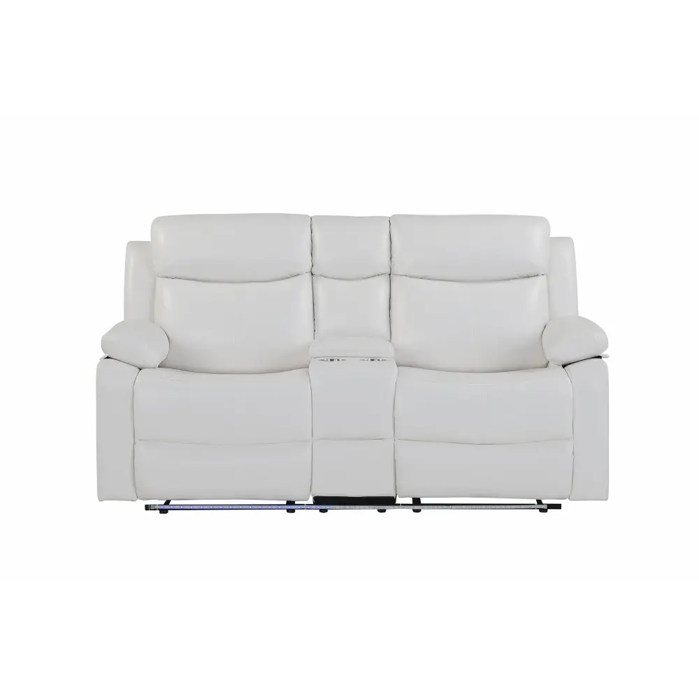 Expandable Car Blanche - Console Reclining Loveseat LED Lights