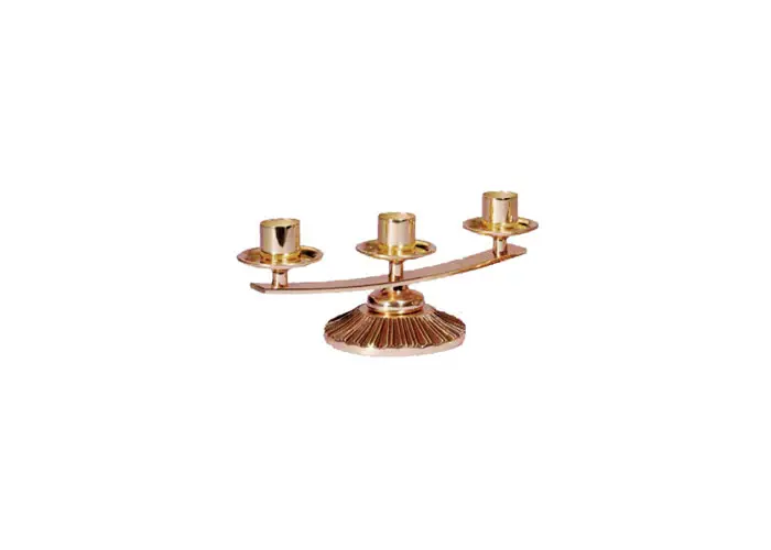Altar Candelabra - 3 Lite | Empire Copper-brown