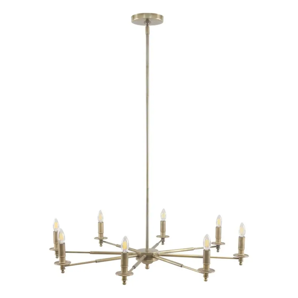Blythe 8 Portable Chandelier - Brass