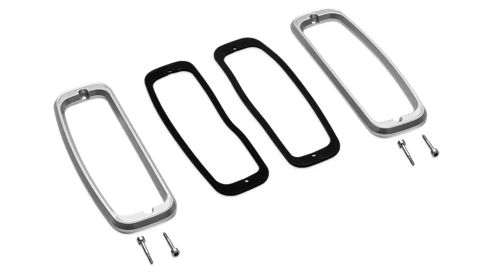 High Performance Billet Aluminum Tail Airy Bezels, pair